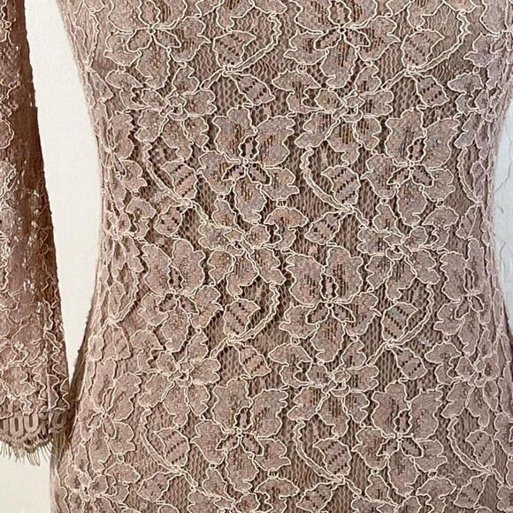 Diane Von Furstenberg Zarita Dress Women’s Size 4 Ballet Lined Lace Beige Pink - Picture 3 of 14